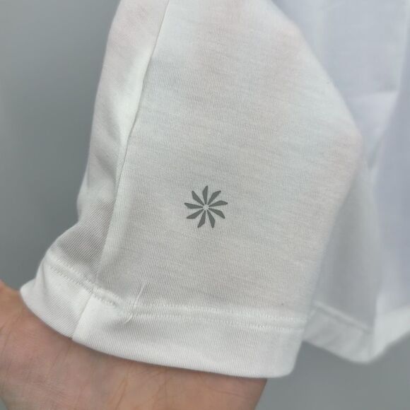 Athleta White Tank with Twist Detail Sz M‎ - Picture 5 of 7